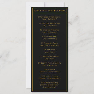 Abraham Hicks 22 LOA Processes Black Bookmark
