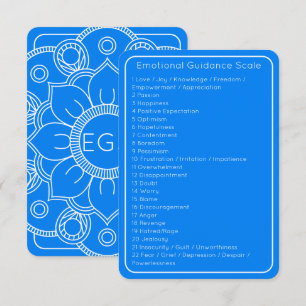 Abraham Hicks Blue Emotional Card Inbjudningar