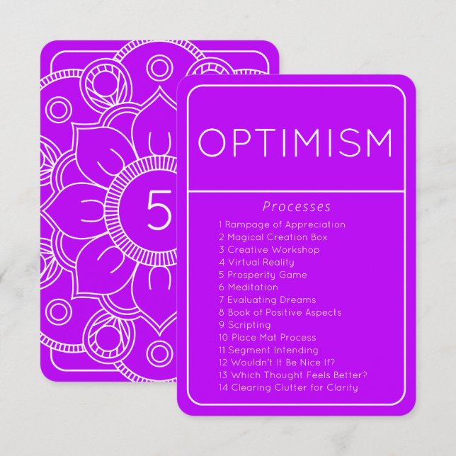 Abraham Hicks Optimism Law of Attraktion Card Inbjudningar (Fram/baksida)
