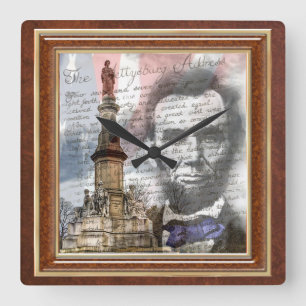 Abraham Lincoln 10,75", Fyrkantig Klocka