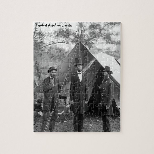 Abraham Lincoln 16:e president i Amerika. Pussel (Vertikal)