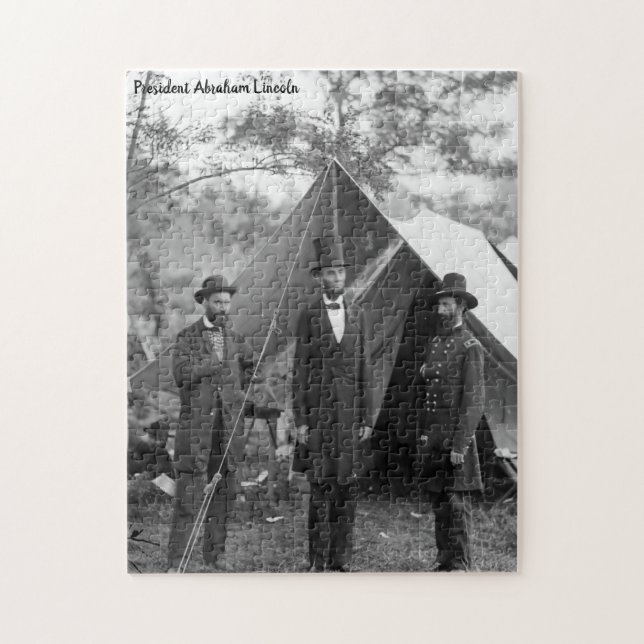 Abraham Lincoln 16:e president i Amerika. Pussel (Vertikal)