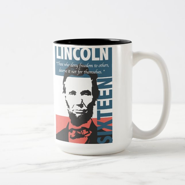 Abraham Lincoln 16:e presidenten Två-Tonad Mugg (Höger)