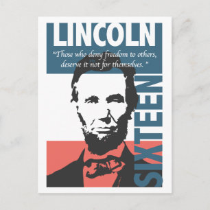 Abraham Lincoln 16:e presidenten Vykort
