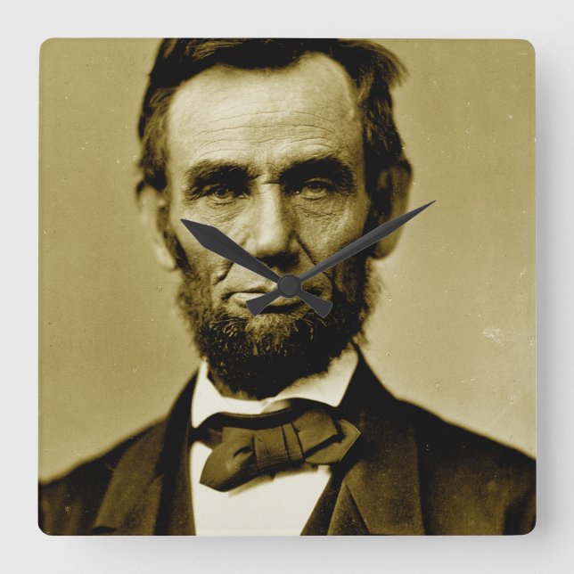 Abraham Lincoln 16:e USA:s president Fyrkantig Klocka (Framsida)