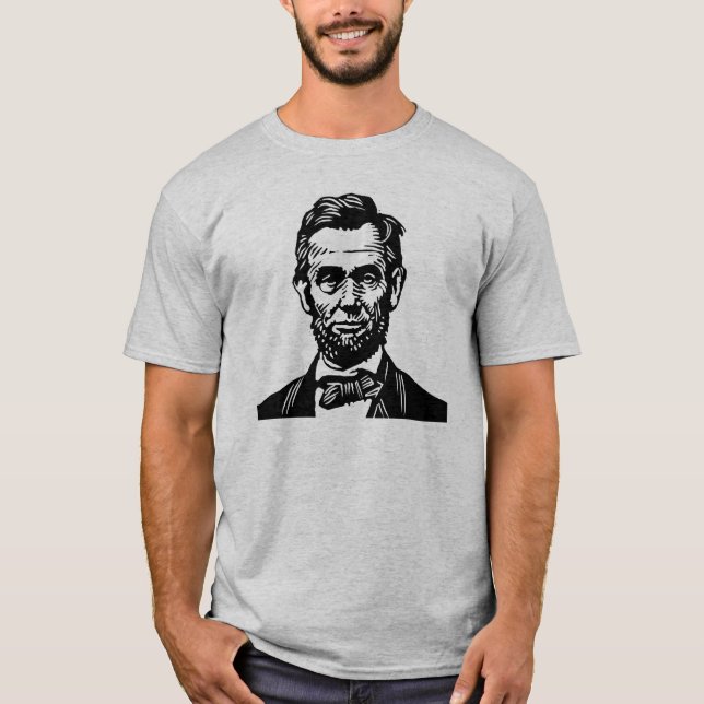 Abraham Lincoln "16" utslagsplats Tee Shirt (Framsida)