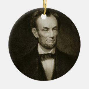 Abraham Lincoln 16th president av den eniga Julgransprydnad Keramik