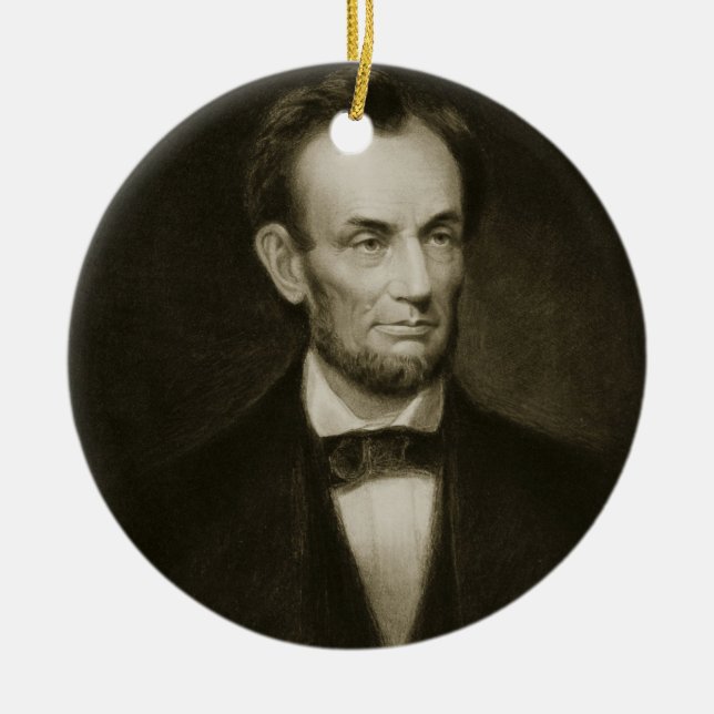 Abraham Lincoln 16th president av den eniga Julgransprydnad Keramik (Framsidan)