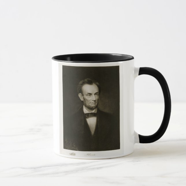 Abraham Lincoln 16th president av den eniga Mugg (Höger)