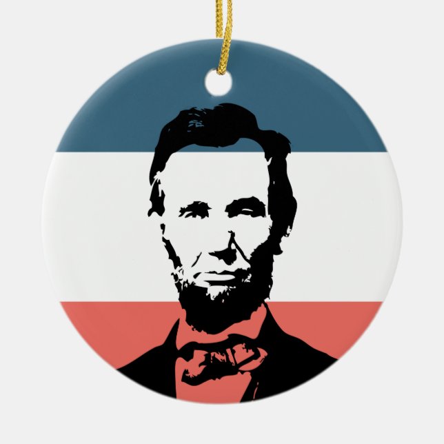 Abraham Lincoln 16th president Julgransprydnad Keramik (Framsidan)