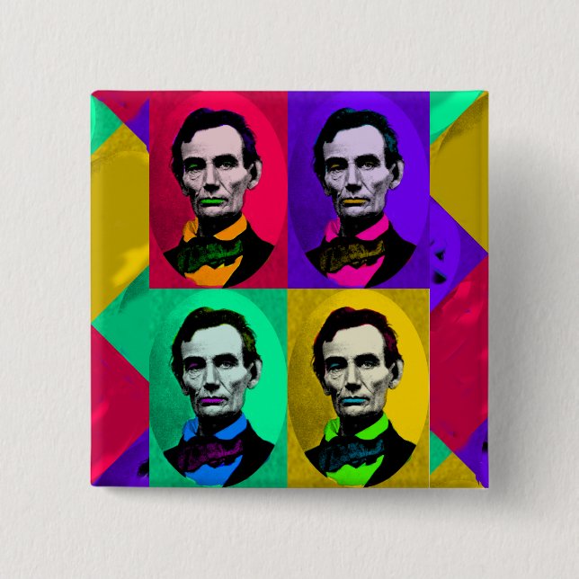 Abraham Lincoln 1858, Pop Art Interpretation Knapp (Framsida)