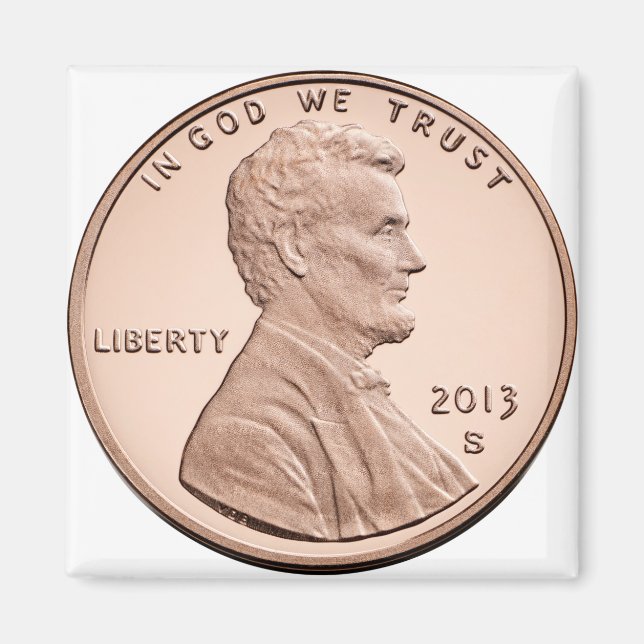 Abraham Lincoln 1 cent-produkter Magnet (Framsidan)