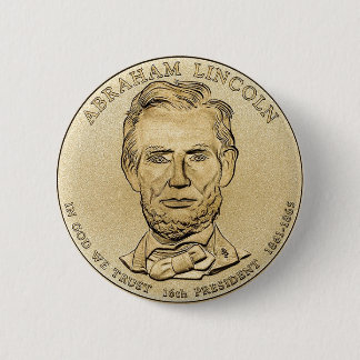 Abraham Lincoln $1 President Coin Button Knapp