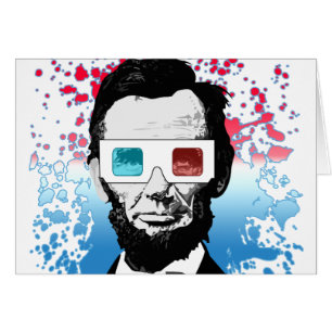 Abraham Lincoln - 3D Hälsningskort