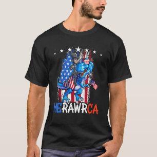 Abraham Lincoln 4:e juli Dino Boys Manar American T Shirt