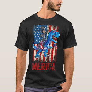 Abraham Lincoln 4:e juli Dino Boys Manar American T Shirt
