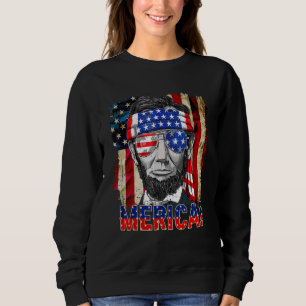 Abraham Lincoln 4:e juli Merica American Flagga M T Shirt