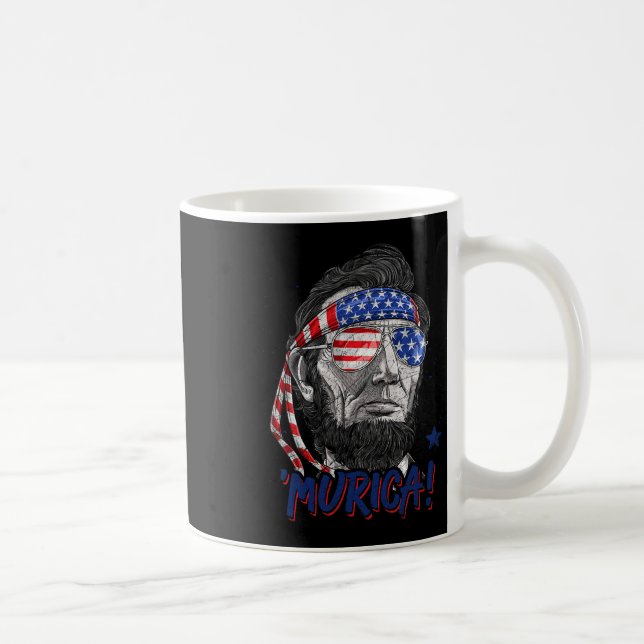 Abraham Lincoln 4:e juli Murica Manar Women Ameri Kaffemugg (Höger)