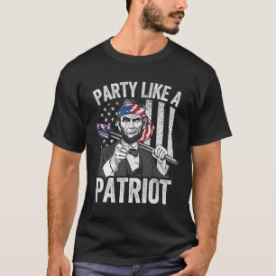 Abraham Lincoln 4:e juli Shirt Manar American USA T