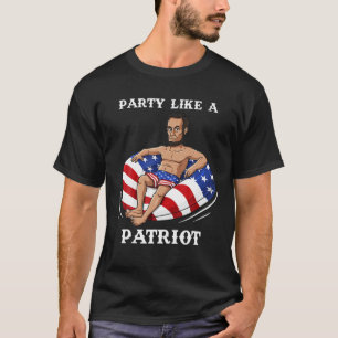 Abraham Lincoln 4:e juli USA Patriot Funny T Sh Shirt