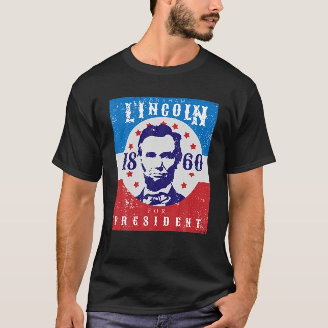 Abraham Lincoln 4:e juli USA:s gåva T Shirt (Framsida)