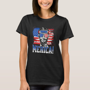 Abraham Lincoln 4 juli Merica män kvinnor Ameri T Shirt