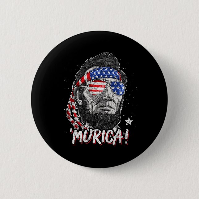 Abraham Lincoln 4 juli Murica män kvinnor Ameri Knapp (Framsida)