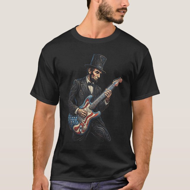 Abraham Lincoln Abe Lincoln spelar T Shirt (Framsida)