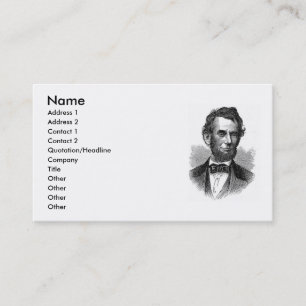 Abraham Lincoln Affärskort Visitkort