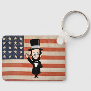 Abraham Lincoln American Patriot Nyckelring