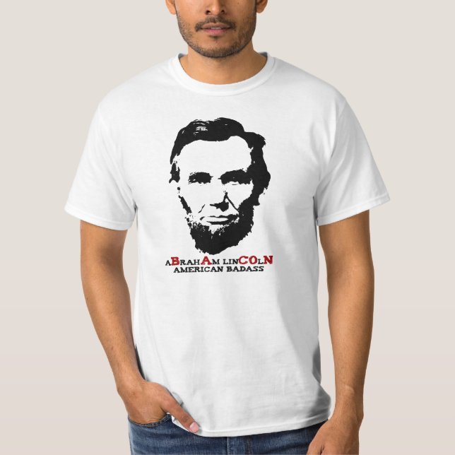 Abraham Lincoln - amerikan Badass T-shirt (Framsida)