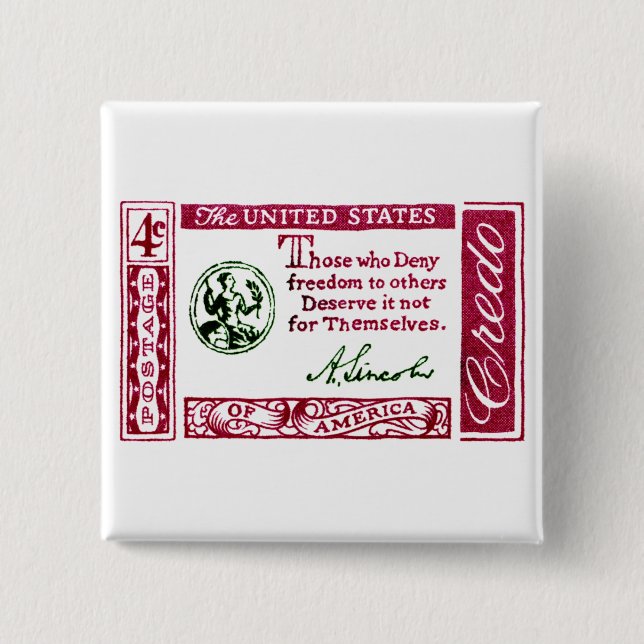 Abraham Lincoln amerikanCredo 1960 Knapp (Framsida)