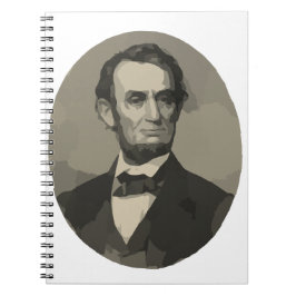 abraham lincoln anteckningsbok med spiral