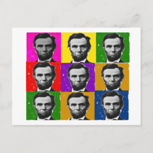 Abraham Lincoln Art Gifts - Unika 9 foton Vykort