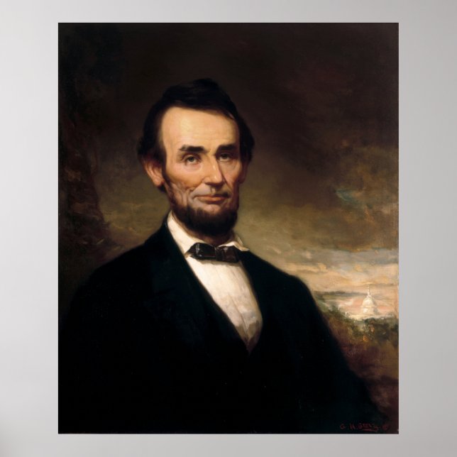 Abraham Lincoln av George H Story Poster (Framsidan)