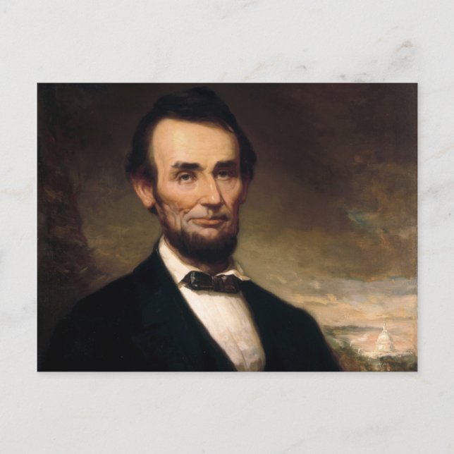 Abraham Lincoln av George H Story Vykort (Framsida)