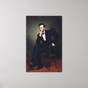 ABRAHAM LINCOLN av George Peter Alexander Healy Canvastryck