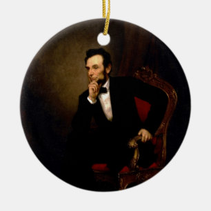 Abraham Lincoln av George Peter Alexander Healy Julgransprydnad Keramik