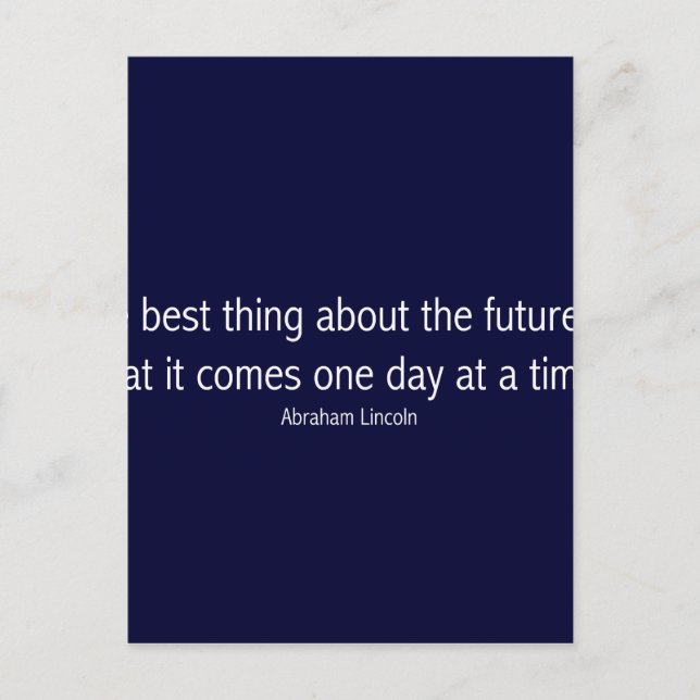 Abraham Lincoln Berömd Quote, Motivational Vykort (Framsida)