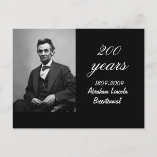 Abraham Lincoln Bicentennial minneshögtid Vykort
