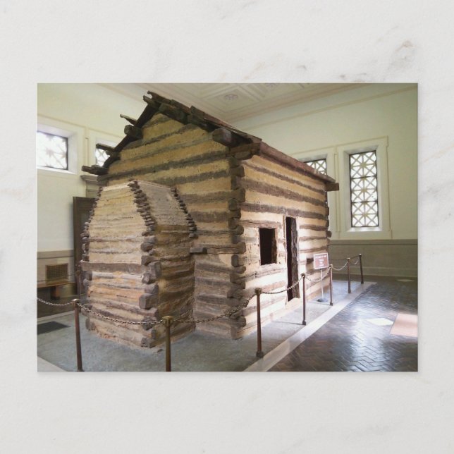 Abraham Lincoln BIrthplace Cabin Replica Vykort (Framsida)