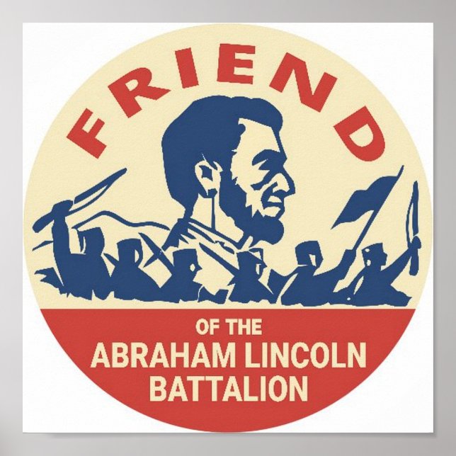 Abraham Lincoln Brigade Emblem Badge Poster (Framsidan)