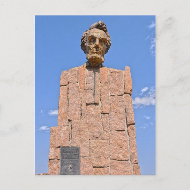 Abraham Lincoln Bust, Wyoming Vykort (Framsida)