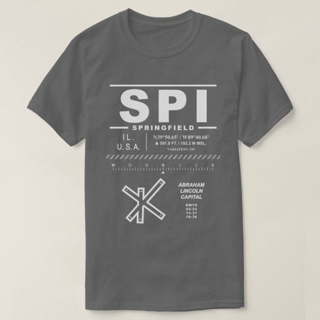 Abraham Lincoln Capital Airport SPI T-Shirt (Design framsida)