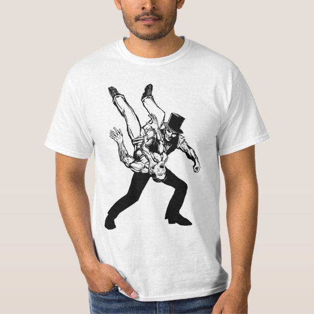 Abraham Lincoln Chokeslam tänder Tee Shirt (Framsida)