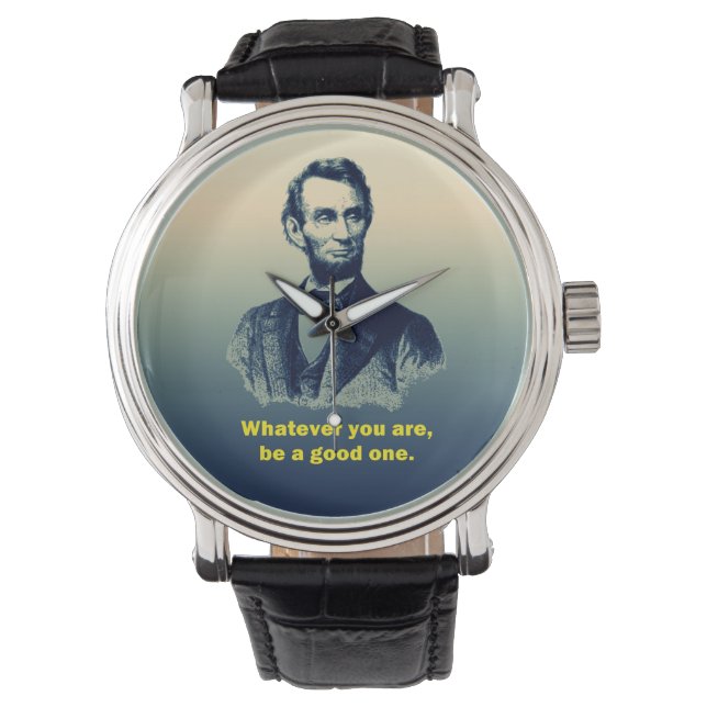 Abraham Lincoln-citat Armbandsur (Framsida)