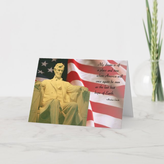 Abraham Lincoln-citat Kort (Framsida)