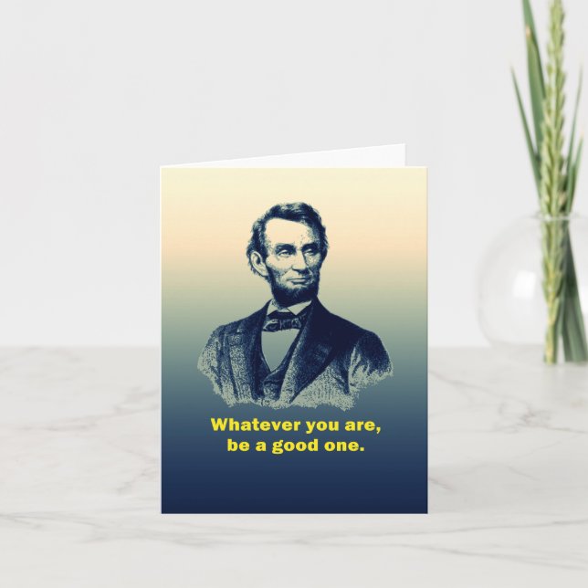 Abraham Lincoln-citat Kort (Framsida)