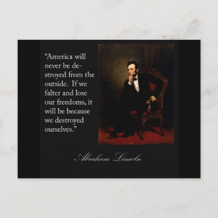 Abraham Lincoln Citat & Porträtt Vykort