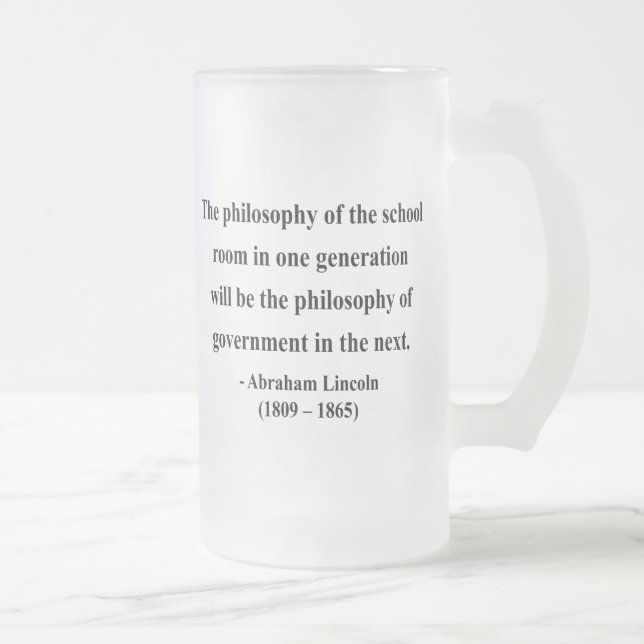 Abraham Lincoln citationstecken 11a Frostat Ölglas (Höger)